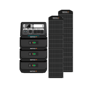 Солнечный генератор WATTICO HOME 2200 MAX NEW + 3 ШТ HOME BATTERY MAX NEW + 2 ШТ ULTRASOLAR 300S2