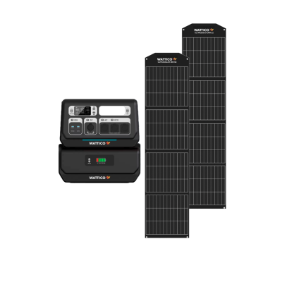 Солнечный генератор WATTICO HOME 2200 MAX NEW + HOME BATTERY MAX NEW + 2 ШТ ULTRASOLAR 300S2